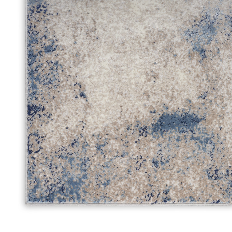 Calvin Klein CK022 INFINITY Ivory/Grey/Blue Area Rug Wayfair.co.uk